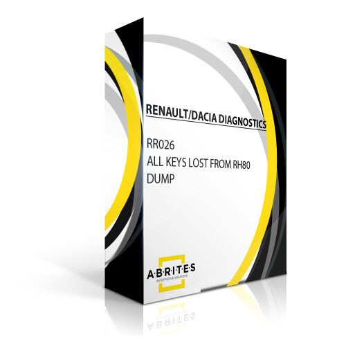 ABRITES RR026 All Keys Lost from RH850 Dump for Renault Vehicles Software