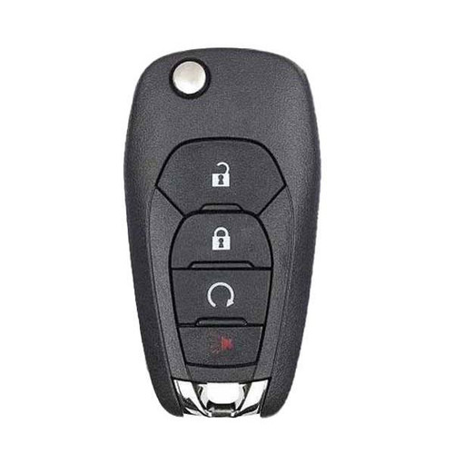 Replacement GM 4 Button Case Pad Remote Flip Key Shell, LXP-T003, LXP-T004, Standard Aftermarket
