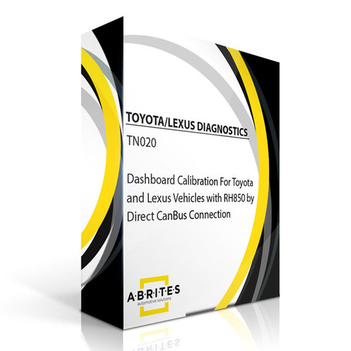 Abrites TN020 Dashboard Calibration for Toyota and Lexus Vehicles with RH850 by Direct CAN Bus Connection (Denso)