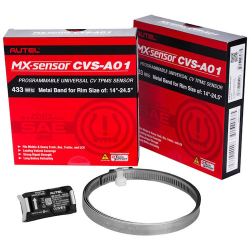Autel Programmable CV TPMS Sensor with Metal Band for Rims Sized 14-24.5 in