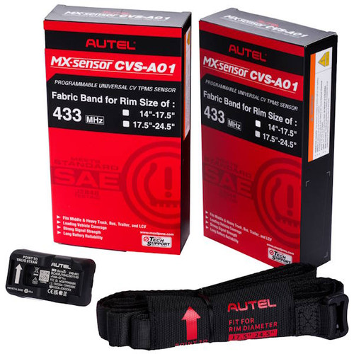 Autel Programmable CV TPMS Sensor with Fabric Band for Rims Sized 17.5-24.5 in