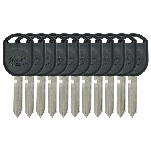 Ford, Lincoln, Mercury & Mazda H92PT Transponder Key, OE Chip - 4D-63 80-Bit - 10 Pack