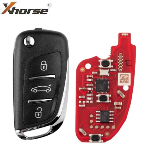 PRE ORDER!! Xhorse XKDS20EN 2nd Generation Wire Remote Key, DS Flip 3 Buttons with New MX5118 Chip - New
