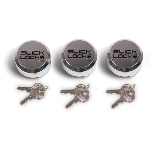 Slick Locks Hidden Shackle Puck Lock Replacement Locks, 3 Pack - New