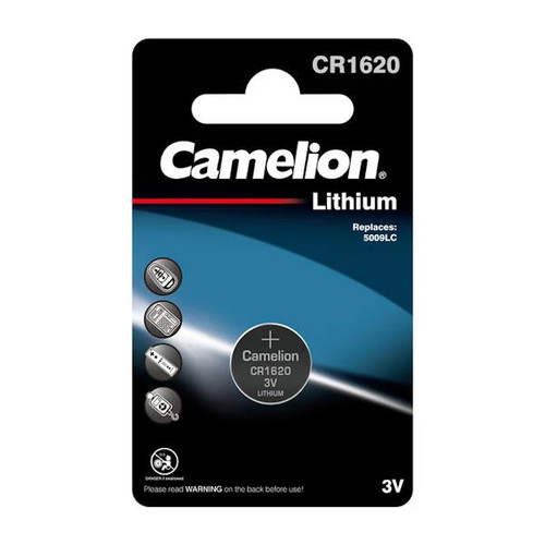 CAMELION CR1620 Coin Battery, Single Blister Pack