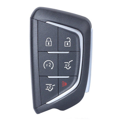 Cadillac 6 Button Smart Key Shell Replacement Case YGOG20TB1, 13541571 - Aftermarket