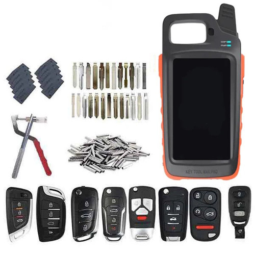 Xhorse VVDI Key Tool MAX Pro and Universal Remote Key Starter Bundle with Blades, Super Chips, Pins and Disassembling Tool