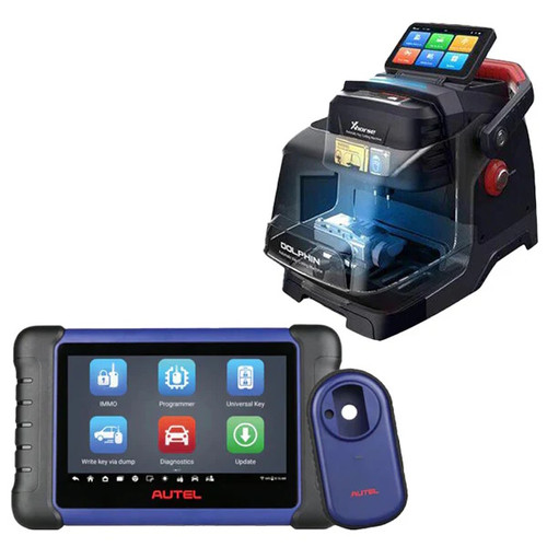 Autel IM508S Key Programmer and Diagnostic Tool + Xhorse Dolphin II XP-005L High Sec Portable Key Cutting Machine Bundle
