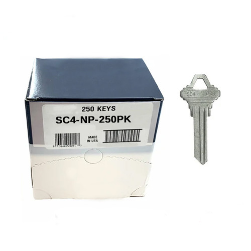 Keyless2Go K2G SC4 Nickel Plated Keys 250 Pack - MADE IN USA