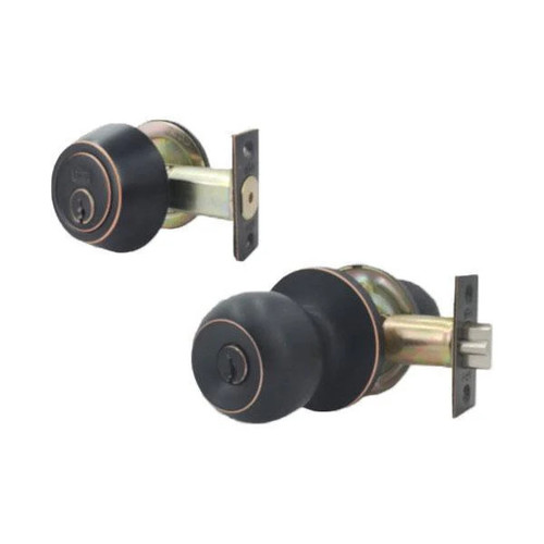 DeGuard Premium Oil Rubbed Bronze SC1 Grade 3 Entrance Combo Lockset