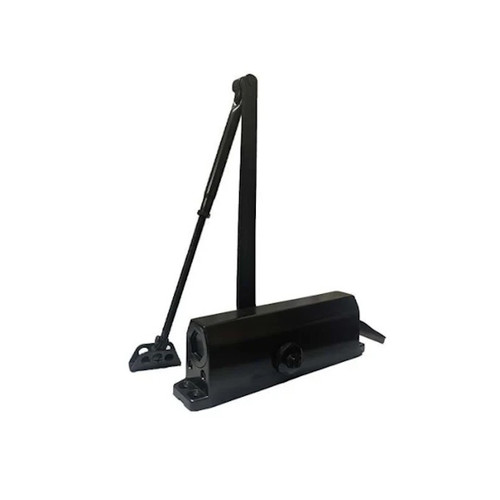 DeGuard Hydraulic Door Closer With Back Check Function, PA Bracket/Regular/Top Jamb, Adjustable Size 1-6, Plastic cover, Duradonic, Grade 1 - Black