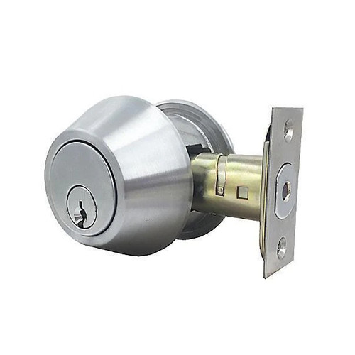DeGuard Premium Commercial Single Cylinder Deadbolt 26D, Satin Chrome, SC4, Grade 2