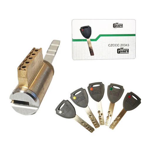 DeGuard Key Controlled (Key-In-Knob) KIK Cylinder 206 Keyway, 26D Satin Chrome