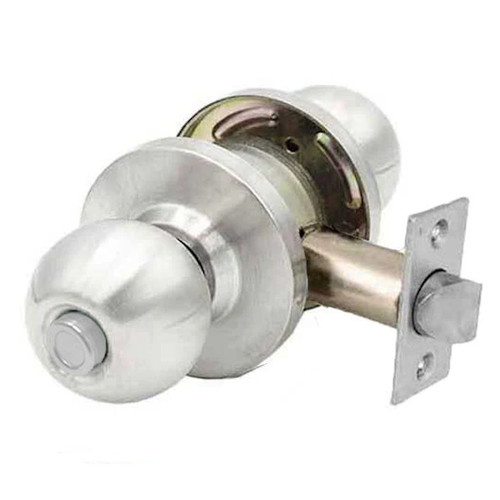Kenaurd Commercial Door Knob Set 2-3/4" Standard Backset, Satin Chrome, Privacy, Grade 2