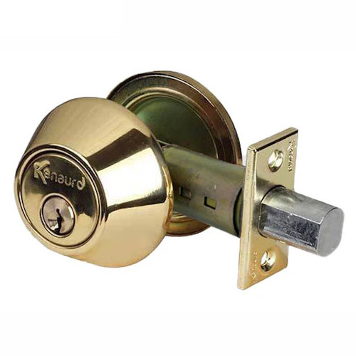 Kenaurd Premium Single Cylinder Deadbolt Lock Polished Brass, KW1