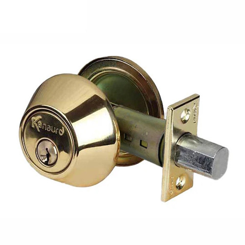Kenaurd Premium Single Cylinder Deadbolt Lock Polished Brass, SC1