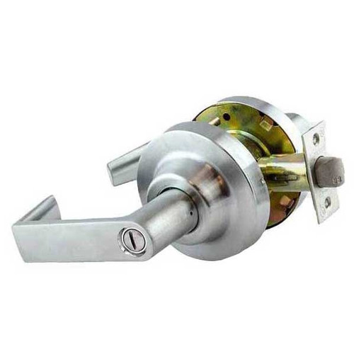 Kenaurd Commercial Lever Set Handle 2-3/4" Standard Backset, Satin Chrome, Privacy, Grade 1