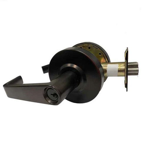 Kenaurd Commercial Lever Set Handle Double Sided,  2-3/4" Standard Backset, Oil Rubbed Bronze, Asylum/Institution, Grade 2