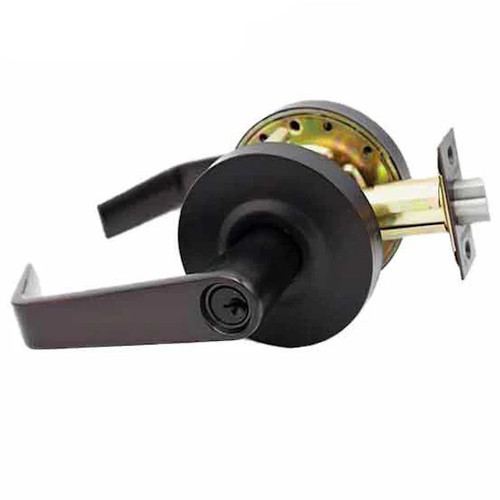 Kenaurd Commercial Lever Set Handle 2-3/4" Standard Backset, Oil Rubbed Bronze, Storeroom, Grade 2