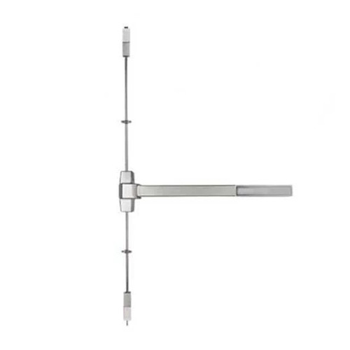 Kenaurd Heavy Duty Panic Bar Exit Device, Vertical Rod, Fire Rated, Aluminum Finish, Grade 1