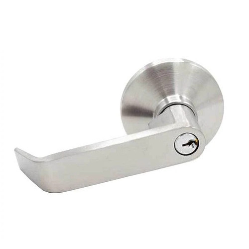 Kenaurd Trim Lever For Push Bar Storeroom, SC4 Keyway, Satin Chrome, Grade 2