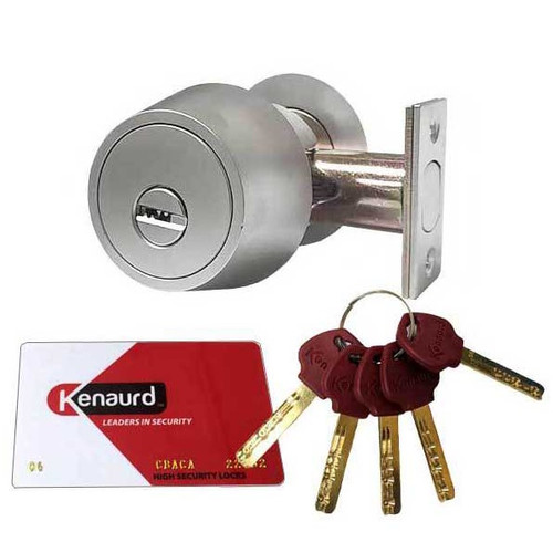 Kenaurd Key Controlled Deadbolt 26D Satin Chrome, Grade 1