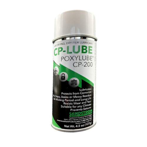 Sandstrom POXYLUBE CP-200: CP-LUBE Solid Film Aerosol Lubricant - Air Dry Series L200