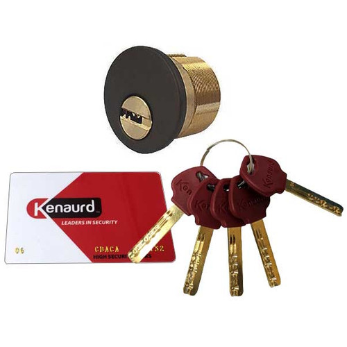 Kenaurd Key Controlled Mortise Cylinder 1-1/2" 10B Oil Rubbed Bronze