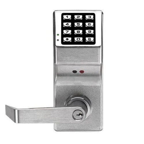 Alarm Lock Trilogy DL5200 Double Sided Keypad Lever Set, 26D Satin Chrome, Grade 1