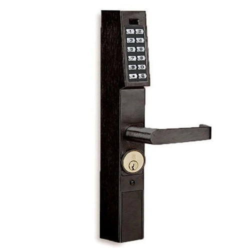 Alarm Lock Trilogy DL1200 Narrow Stile Keypad Lever Lock 10B Durondic Bronze, Grade 1