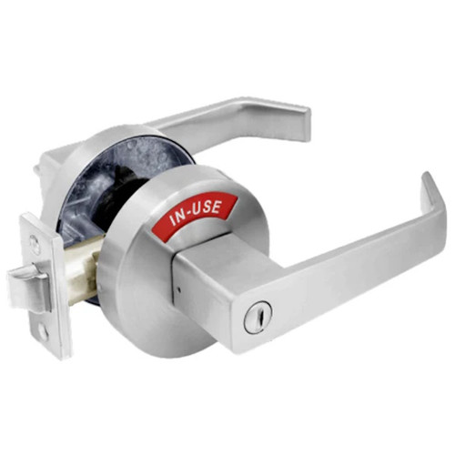 Cal-Royal INDLEV-20 Commercial Grade Privacy Indicator Lever Set, Privacy, Thumb Turn, 26D Satin Chrome