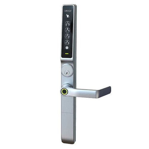 Lockly Guard Defender 238LM Bio-metric Electronic Lever Set, Entry/Exit Mortise Doorman Edition, RFID, Fingerprint Reader, Wi-Fi Bluetooth App Controlled, Satin Nickel