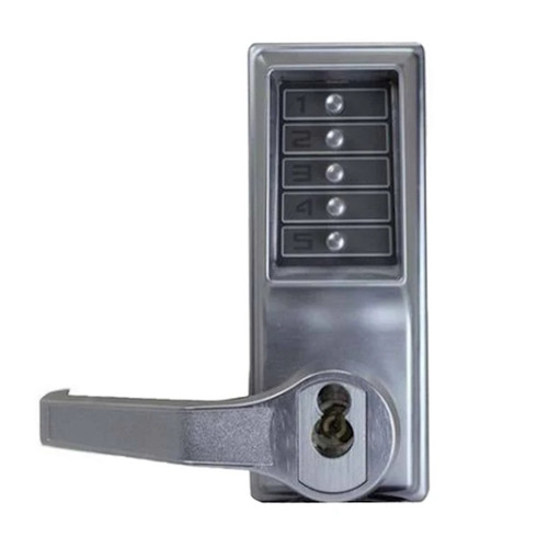 Simplex LL1021B Mechanical Push Button Cylindrical Lever Set, SFIC, 2-34" Backset, 26D Satin Chrome