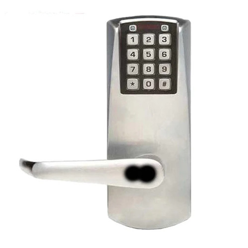 PowerPlex P2031B Electronic Self Powered Push Button Lever Set, SFIC, 2-3/4" Backset, 26D Satin Chrome, Grade 1