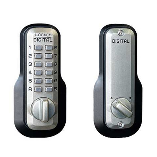 Lockey M210 Mechanical Push Button Deadbolt Keyless Lock, Satin Nickel