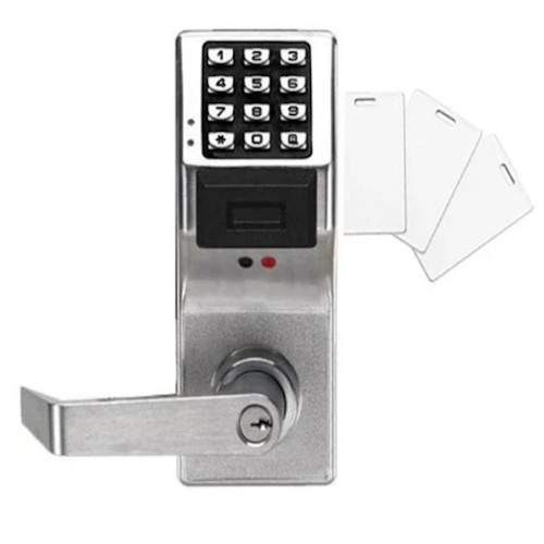 Alarm Lock Trilogy PDL3000 Digital PROX Keypad Lever Set With Audit Trail, 26D Satin Chrome