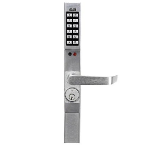 Alarm Lock Trilogy, DL1300 Narrow Stile Keypad Lever Lock With Audit Trail, 26D Satin Chrome, Grade 1