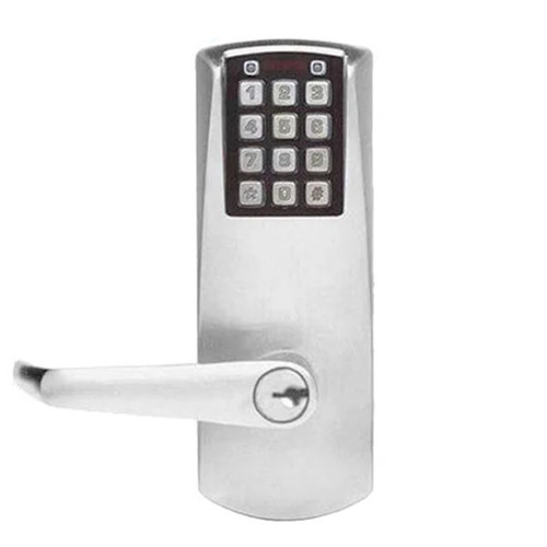 E-Plex E2031XS Electronic Pushbutton Cylindrical Lever Set,  Schlage 'C', 2¾" Backset, Satin Chrome Finish, Grade 1