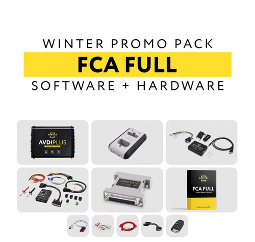 Abrites AVDI Plus, Full Software Package for FCA (Fiat, Lancia, Alfa Romeo) Vehicles + Supplementary Hardware