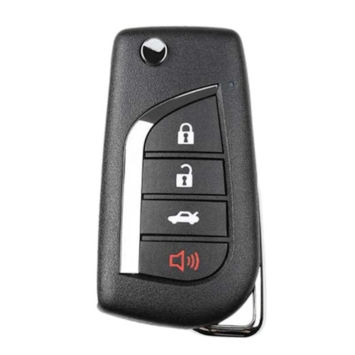 Xhorse Toyota Style 4 Button Universal Remote Flip Key for VVDI Key Tools (Wired) Replacement for XKTO10EN