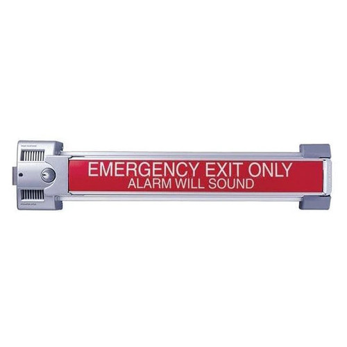 Von Duprin 2670 Guard-X Exit Device, Heavy Duty, Alarm, Exit Only, No Trim, 3-4 Foot, 9V, Satin Aluminum Finish, Grade 1
