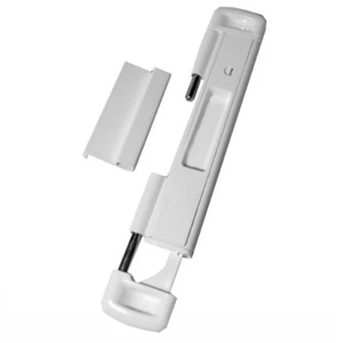 CAL Double Bolt Lock Sliding Glass Door Lock, White Finish