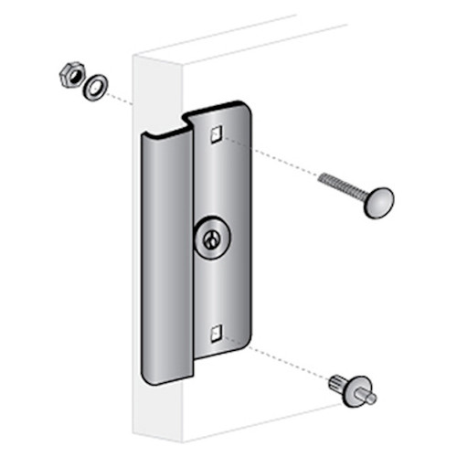Entry Armor, ELP-300-DU, 6 1/2″ Narrow Stile Door Latch Protector - Duronodic