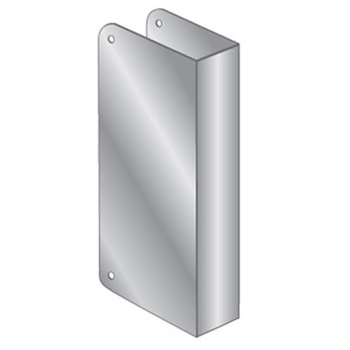 Entry Armor, EWP-290-B, Blank Wrap Around Plate 4-1/4″ x 4-1/2″ x 1-3/8″ - Polished Brass