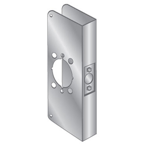 Entry Armor, EWP-161-B, Wrap Around Plate ADA 2-1/8″ Bore – 4-3/4″ x 9″ x 1-3/4″ - Polished Brass