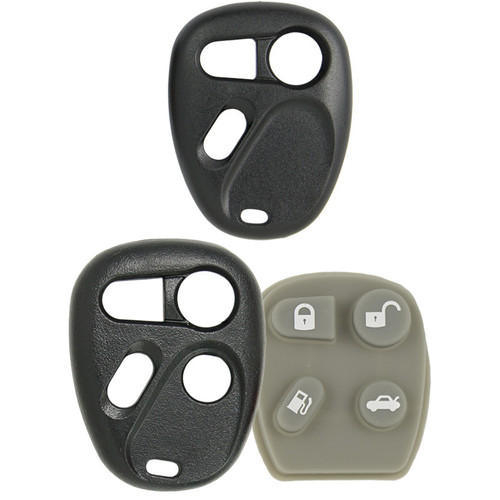 Locksmith Essential Replacement GM Remote 3 & 4 Button Shell and 4 Button Pad KOBUT1BT - Aftermarket