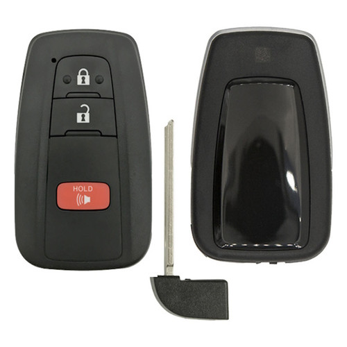 Toyota 3 Button Smart Key Shell Replacement Case MOZBR1ET, 89904-F4020 - Aftermarket