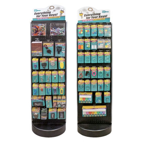 LuckyLine 34052F 365pc 2-Panel Revolving Floor Display, 17" x 67"