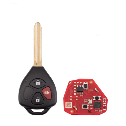 Xhorse - XKTO24EN - Toyota Style / 3-Button Universal Remote Head Key for VVDI Key Tools - XM5118 Chip - (Wireless) (Replacement For XKTO04EN)