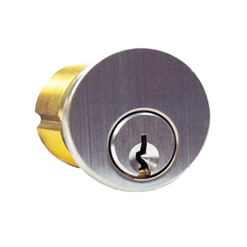 GMS Mortise Cylinder, 1", 5-Pin, Schlage C, US26D Satin Chrome Finish, Keyed Different, AR/ST Cam
